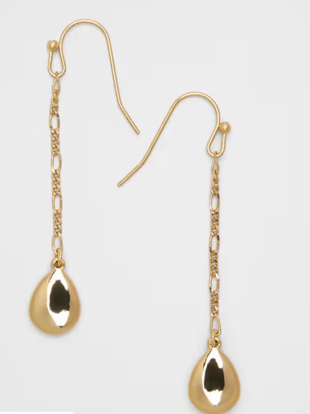 Banana Republic gold tone pendant drop earrings about 2 in drop NWT
